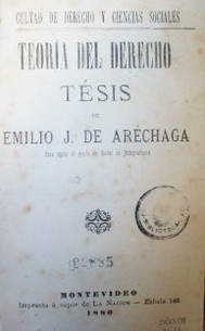 Teoría del Derecho : tésis