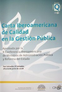 Carta Iberoamericana de Calidad de Gestión Pública