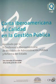 Carta Iberoamericana de Calidad de Gestión Pública