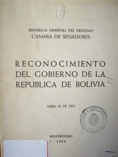 Reconocimiento del Gobierno de la República de Bolivia
