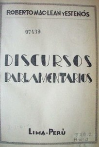 Discursos parlamentarios