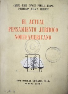 El actual pensamiento jurídico nortemaricano