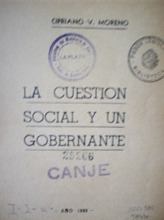 La cuestión social y un gobernante