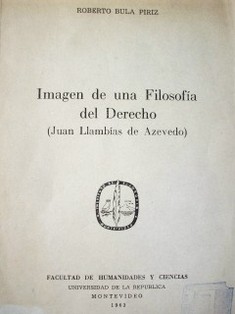 Imagen de una Filosofía del Derecho (Juan Llambías de Azevedo)