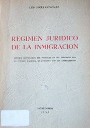 Régimen jurídico de la inmigración
