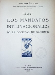 Los mandatos internacionales de la sociedad de naciones