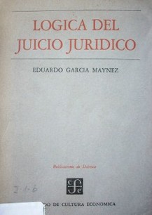 Lógica del juicio jurídico