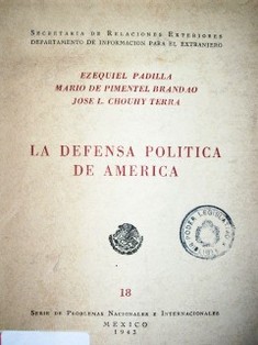 La defensa política de América