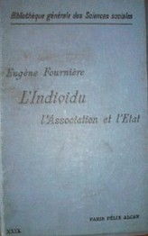 L'individu : l'association et l'état