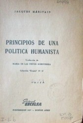 Principios de una política humanista