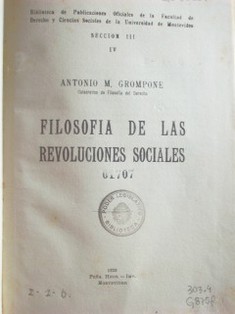 Filosofía de las revoluciones sociales