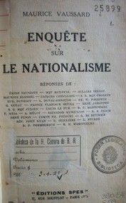 Enquête sur le nationalisme