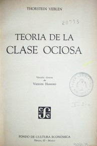 Teoría de la clase ociosa