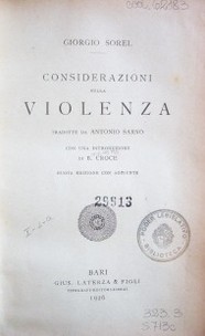 Considerazioni sulla violenza