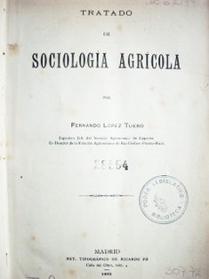 Tratado de sociología agrícola