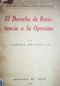El derecho de resistencia a la opresión