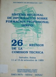 Sistema Regional de Información sobre Formación Profesional (SIRFO)