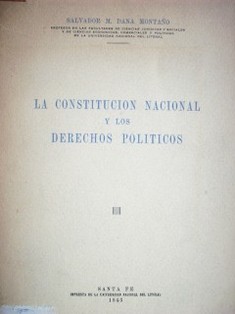 La Constitución nacional y los derechos políticos