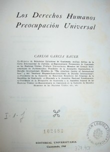 Los derechos humanos preocupación universal