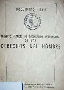 Proyecto francés de declaración internacional de los derechos del hombre