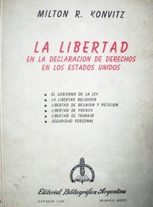 La libertad en la declaración de derechos en los Estados Unidos