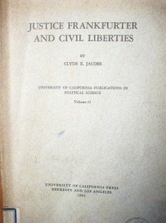 Justice Frankfurter and civil liberties