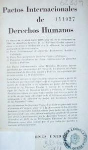 Pactos internacionales de Derechos Humanos