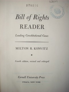 Bill of rights reader : leading constitutional cases