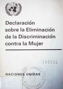 Declaración sobre la eliminación de la discriminación contra la mujer
