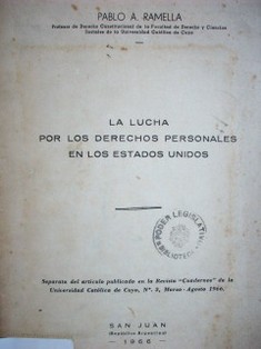 La lucha por los derechos personales en los Estados Unidos