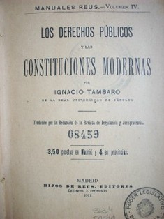Los derechos públicos y las constituciones modernas