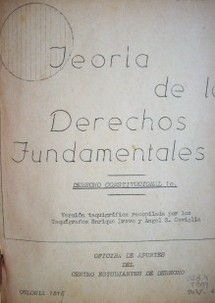 Teoría de los derechos fundamentales