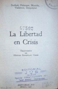 La libertad en crisis