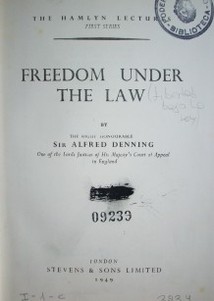 Freedom under the law