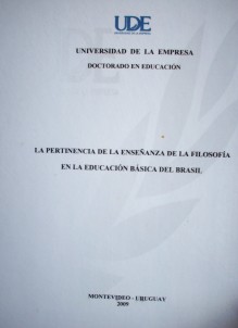 La pertinencia de la enseñanza de la filosofía en la educación del Brasil