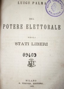 Del potere elettorale negli stati liberi