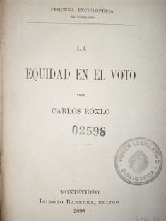 La equidad en el voto