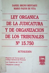 Ley Orgánica de la Judicatura y de organización de los Tribunales Nº 15.750