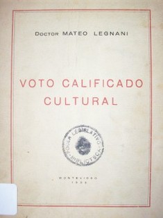 Voto calificado cultural