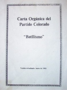 Carta orgánica del Partido Colorado: Batllismo