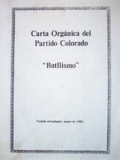 Carta orgánica del Partido Colorado: Batllismo