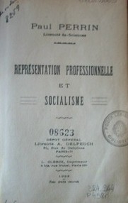 Représentation professionnelle et socialisme