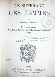 Le suffrage des femmes