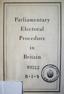 Parlamentary electoral procedure in Britain