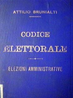 Codici elettorale politico ed amministrativo
