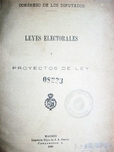 Leyes electorales y proyectos de ley