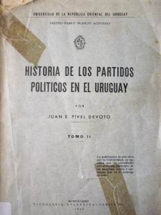 Historia de los partidos políticos en el Uruguay