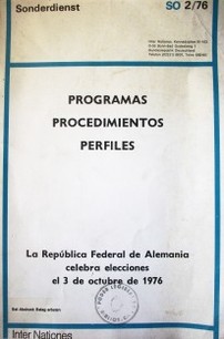 Programas, procedimientos, perfiles