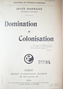 Domination et colonisation