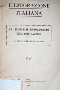 L'emigrazione Italiana